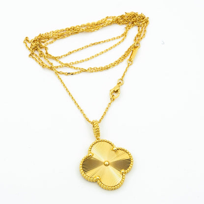 [Rose Tomorrow]CLOVER 25MM PEDANT NECKLACE GOLD