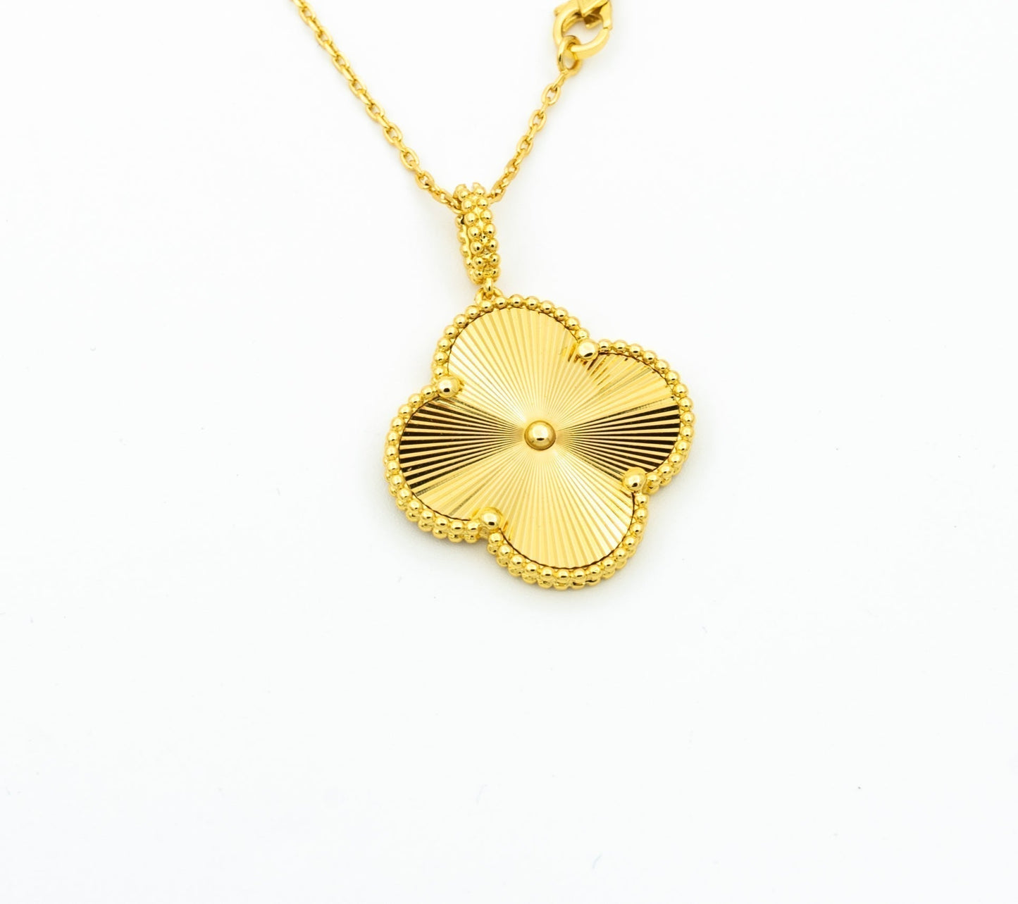 [Rose Tomorrow]CLOVER 25MM PEDANT NECKLACE GOLD