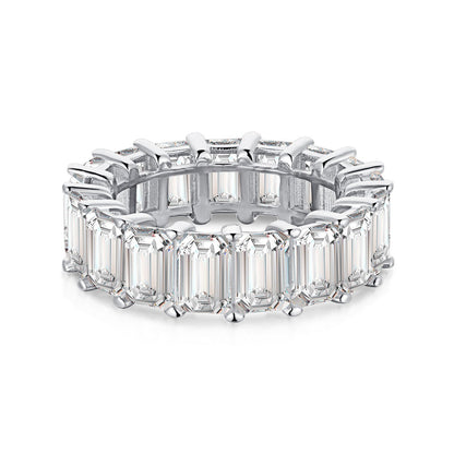 [Rose Tomorrow]0.75 Carat Elegant Emerald Cut Tennis Ring