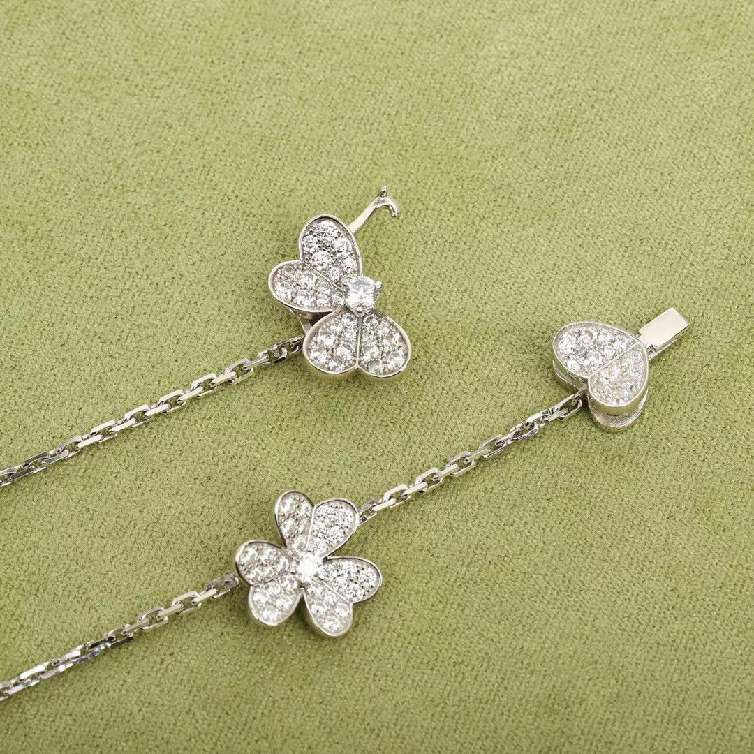 [Rose Tomorrow]FRIVOLE SILVER 9 FLOWERS NECKLACE