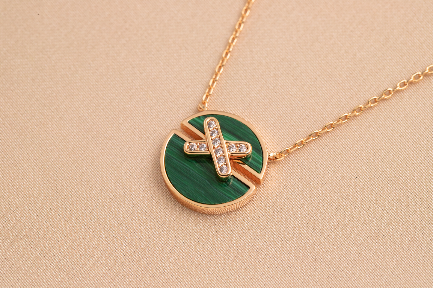 [Rose Tomorrow]JEUX DE PINK GOLD DIAMOND NECKLACE