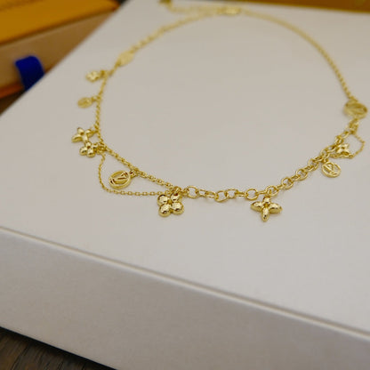 [Rose Tomorrow]BLOOMING SUPPLE NECKLACE BRASS