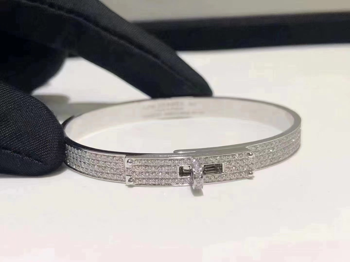 [Rose Tomorrow]HM KELLY BRACELET IN SILVER AND FULL PAVE DIAMOND