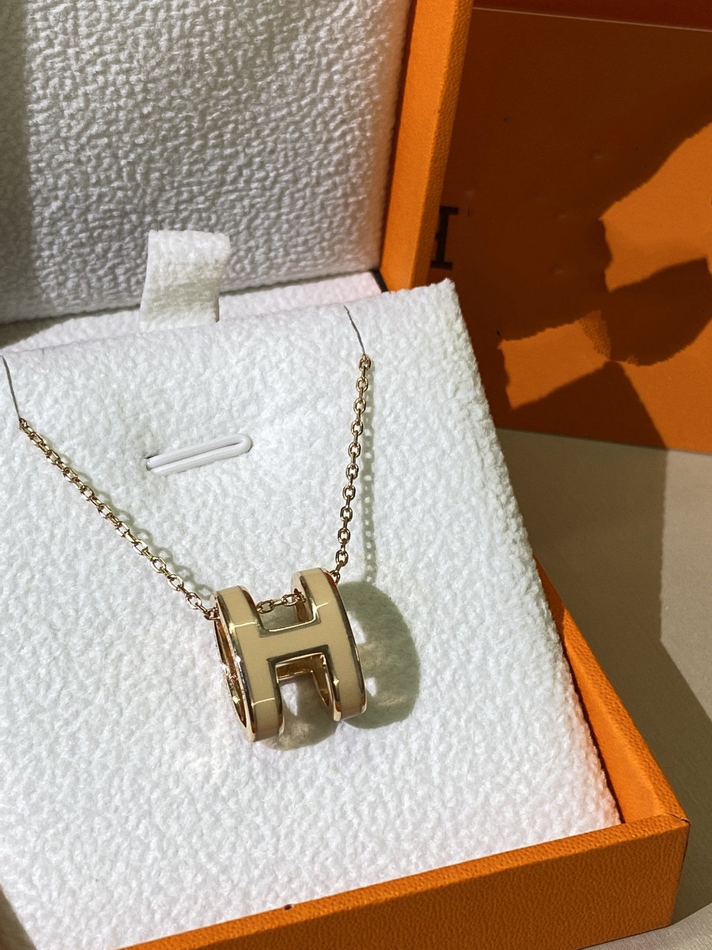 [Rose Tomorrow]HM CLIC YELLOW ENAMEL GOLD NECKLACE