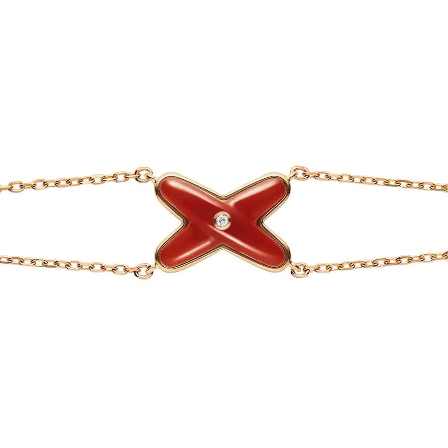 [Rose Tomorrow]JEUX BRACELET CARNELIAN PINK GOLD 1 DIAMOND