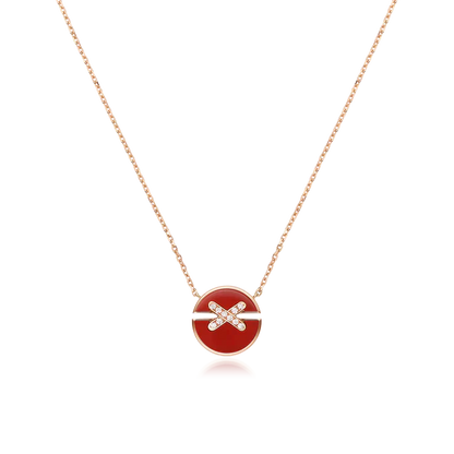 [Rose Tomorrow]JEUX DE ROSE GOLD DIAMOND NECKLACE