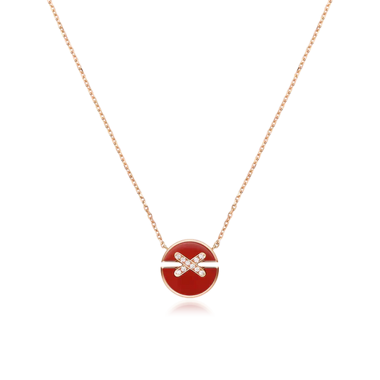 [Rose Tomorrow]JEUX DE ROSE GOLD DIAMOND NECKLACE