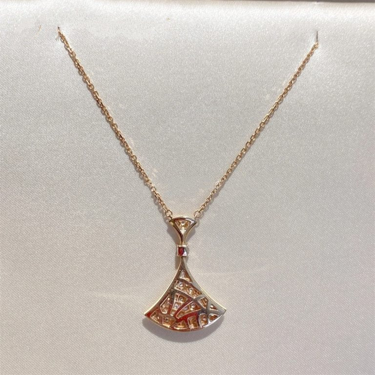 [Rose Tomorrow]DREAM NECKLACE PINK GOLD FULL DIAMOND