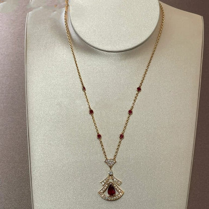 [Rose Tomorrow]DREAM NECKLACE CARNELIAN DIAMOND PINK GOLD