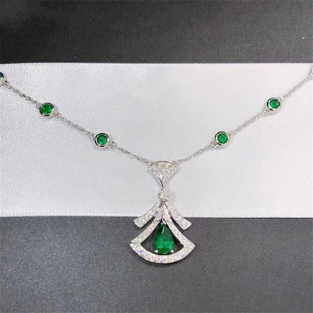 [Rose Tomorrow]DREAM NECKLACE MALACHITE DIAMOND SILVER