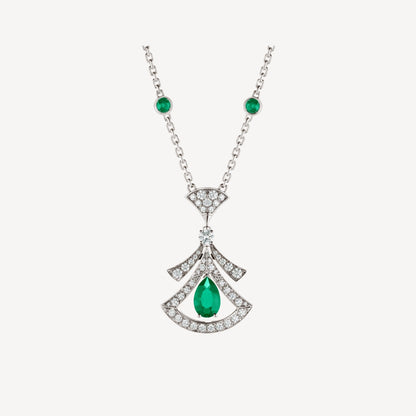 [Rose Tomorrow]DREAM NECKLACE MALACHITE DIAMOND SILVER