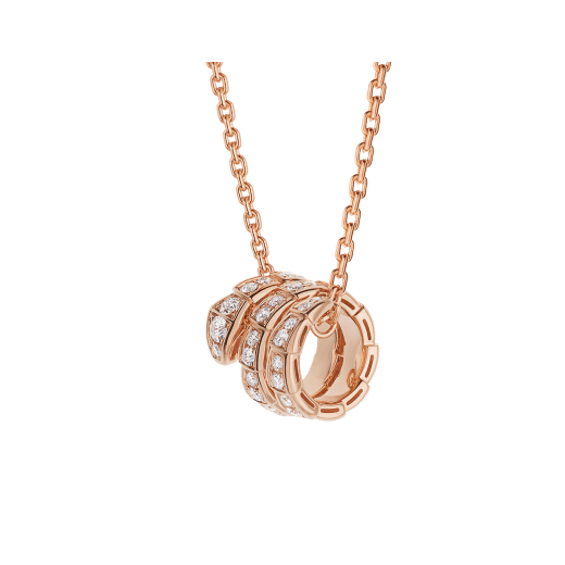 [Rose Tomorrow]SERPENTI PINK GOLD NECKLACE DOUBLE RING DIAMOND