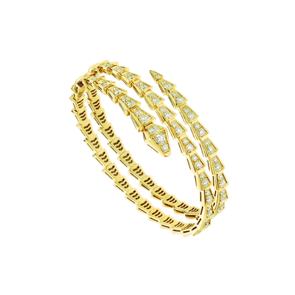 [Rose Tomorrow]SERPENTI BRACELET GOLD DIAMOND DOUBLE ROW