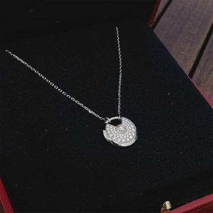 [Rose Tomorrow]AMULETTE SILVER FULL DIAMOND NECKLACE