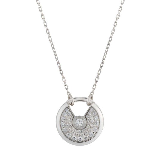 [Rose Tomorrow]AMULETTE SILVER FULL DIAMOND NECKLACE