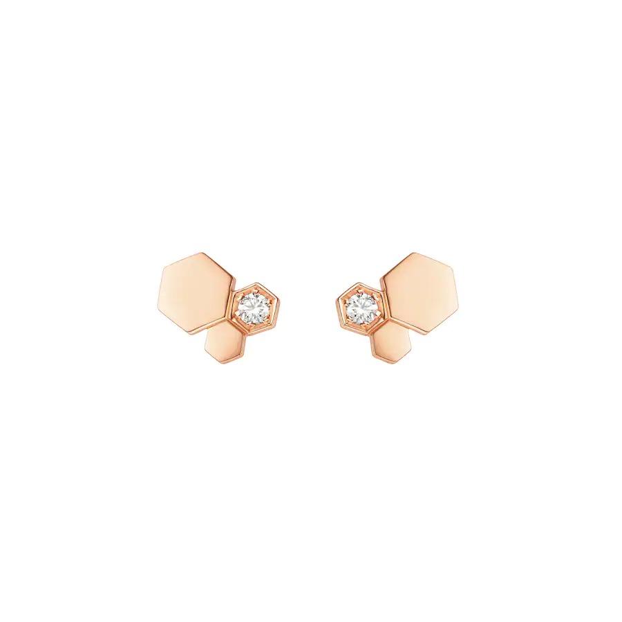 [Rose Tomorrow]BEE LOVE PINK GOLD DIAMOND EARRINGS