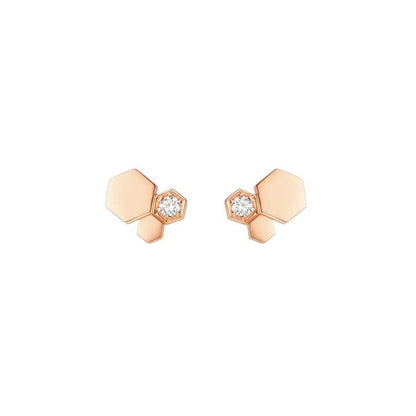 [Rose Tomorrow]BEE LOVE PINK GOLD DIAMOND EARRINGS