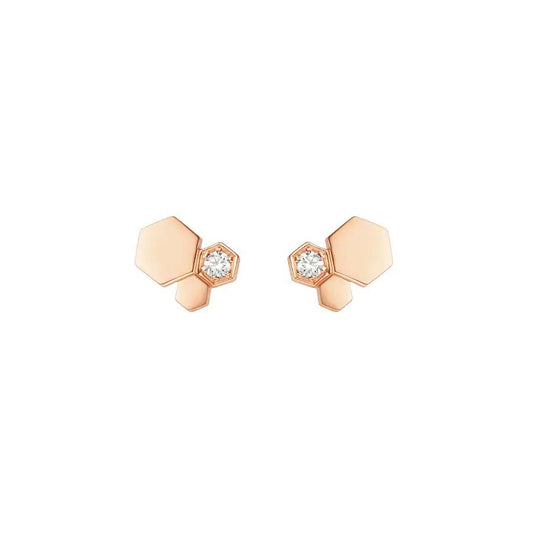 [Rose Tomorrow]BEE LOVE PINK GOLD DIAMOND EARRINGS