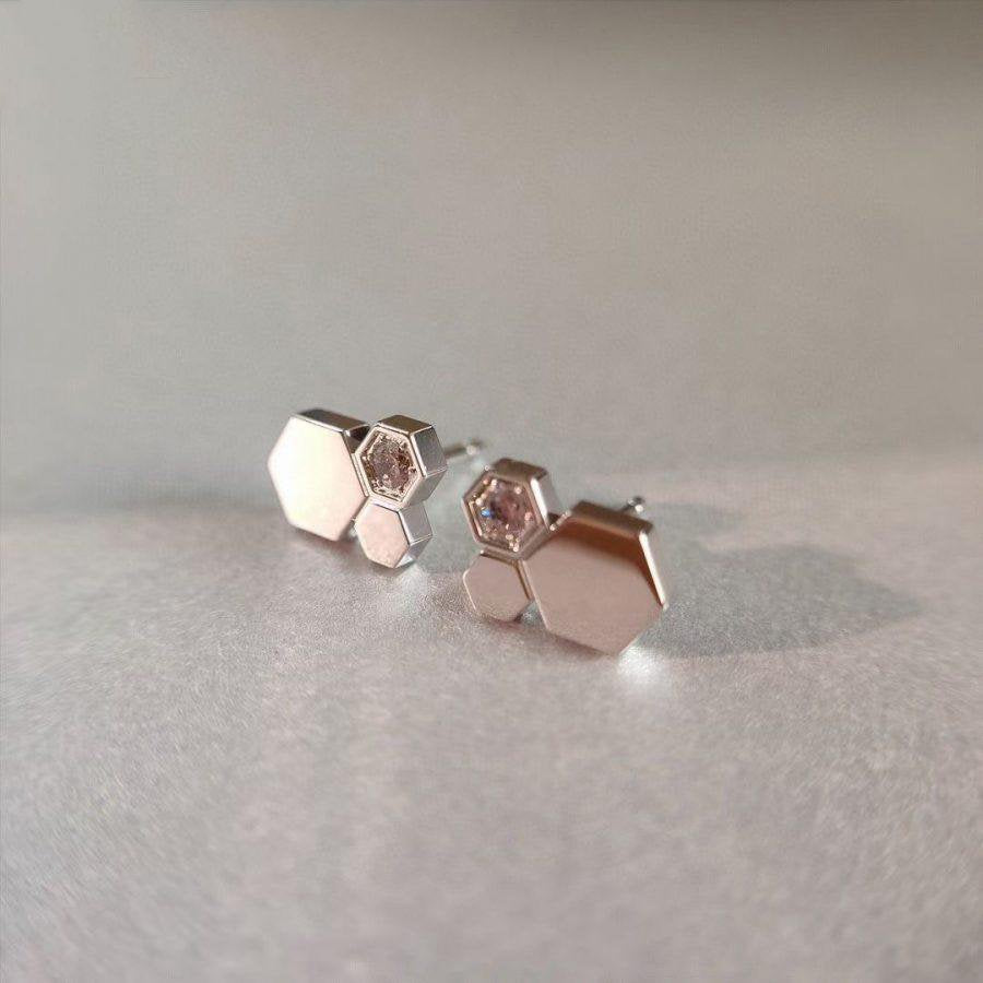 [Rose Tomorrow]BEE LOVE SILVER DIAMOND EARRINGS