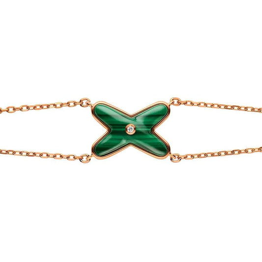 [Rose Tomorrow]JEUX BRACELET MALACHITE PINK GOLD 1 DIAMOND