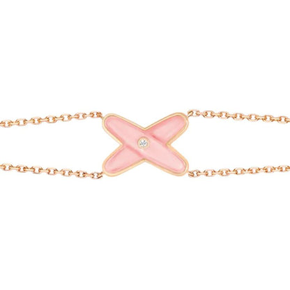 [Rose Tomorrow]JEUX BRACELET PINK MOP PINK GOLD 1 DIAMOND