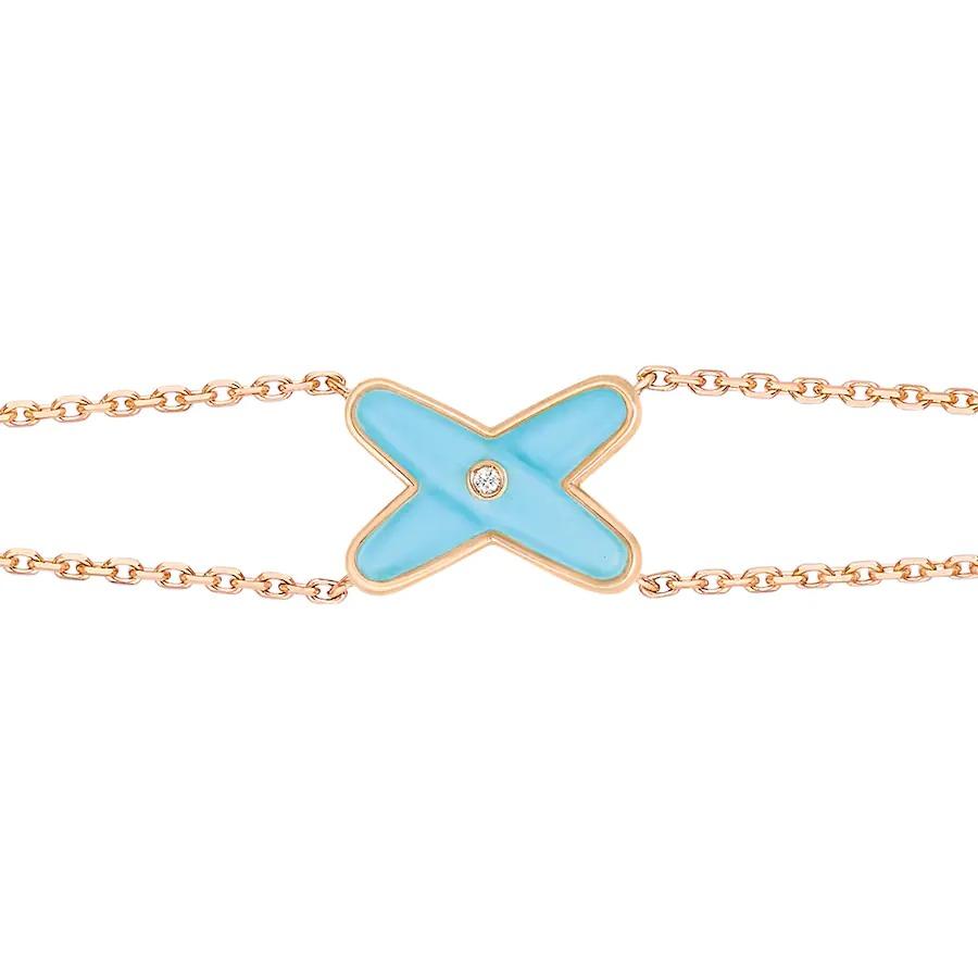 [Rose Tomorrow]JEUX BRACELET TURQUOISE PINK GOLD 1 DIAMOND