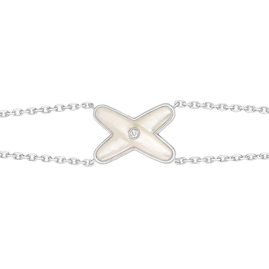 [Rose Tomorrow]JEUX BRACELET WHITE MOP SILVER 1 DIAMOND