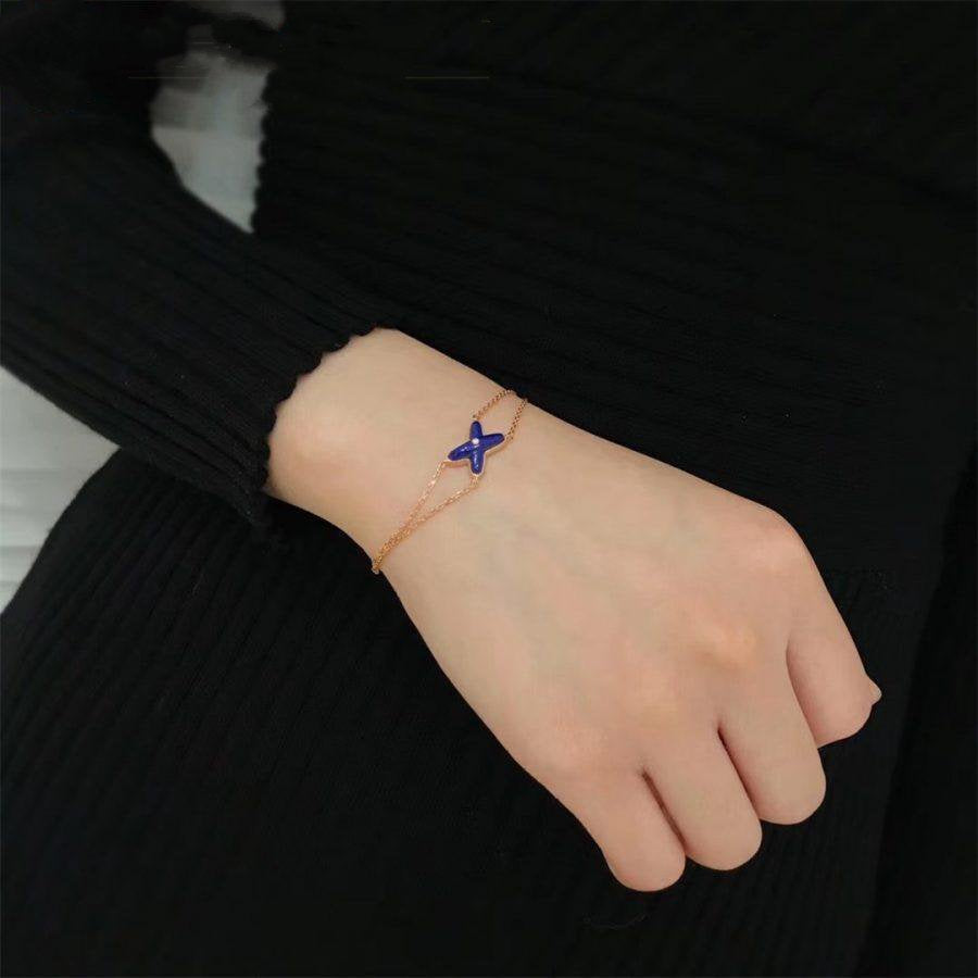 [Rose Tomorrow]Hollow Design Four-Leaf Clover Flower Shape Ring