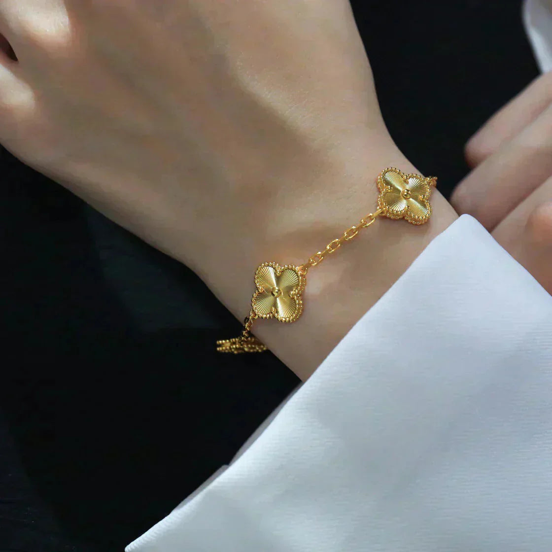 [Rose Tomorrow]CLOVER 5 FLOWERS LASER BRACELET