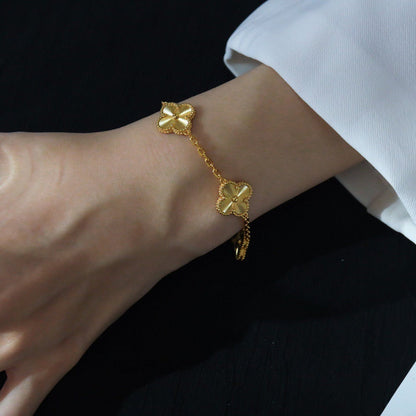 [Rose Tomorrow]CLOVER 5 FLOWERS LASER BRACELET