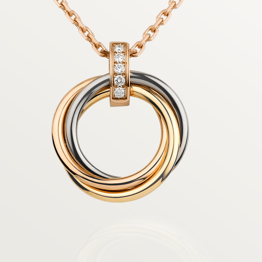 [Rose Tomorrow]TRINITY NECKLACE GOLD  DIAMONDS