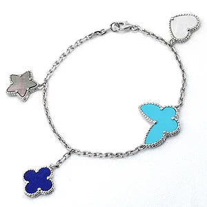 [Rose Tomorrow]LUCKY SPRING SILVER BRACELET 4 MOTIF