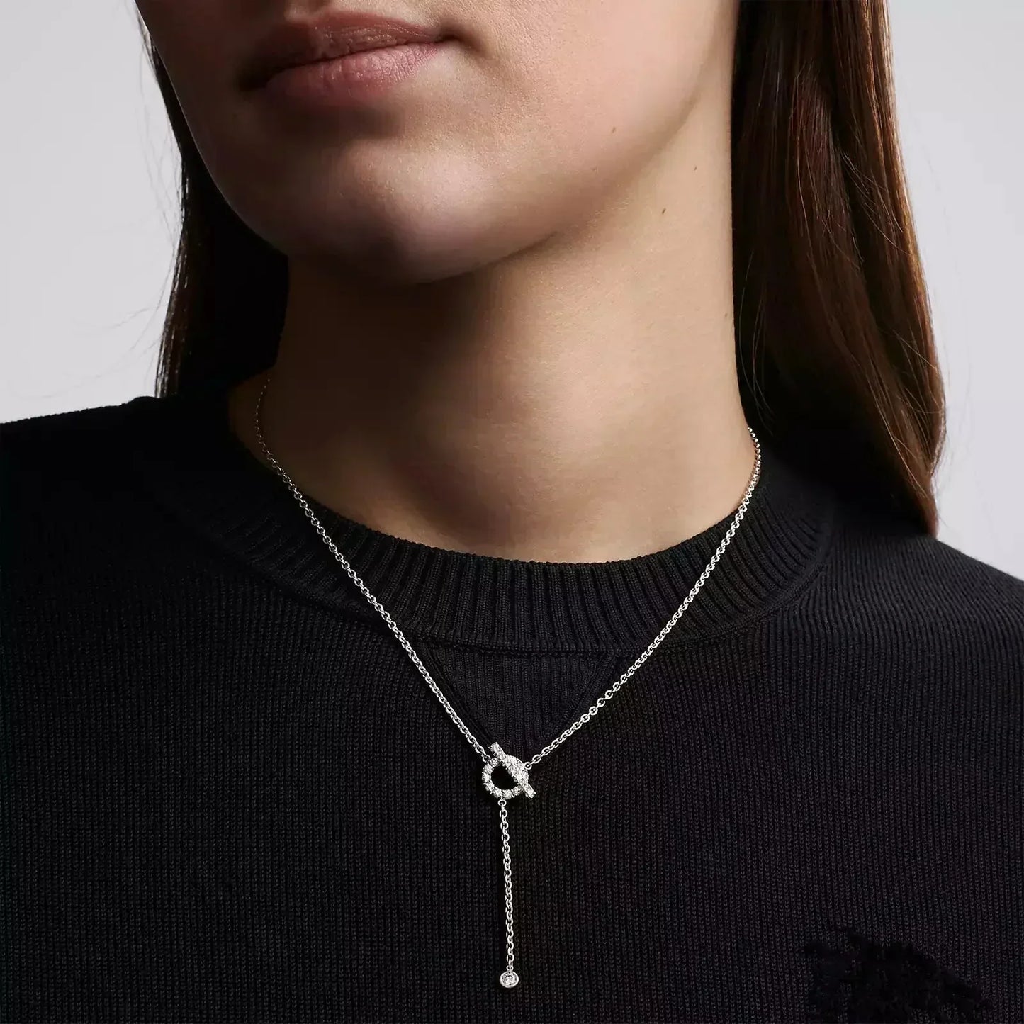 [Rose Tomorrow]FINESSE SILVER DIAMOND NECKLACE