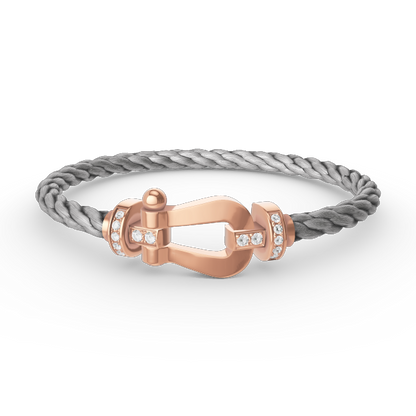 [Rose Tomorrow]FORCE LARGE HORSESHOE HALF DIAMOND BRACELET ROSE GOLD