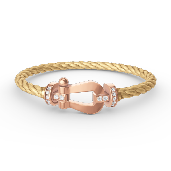 [Rose Tomorrow]FORCE LARGE HORSESHOE HALF DIAMOND BRACELET ROSE GOLD