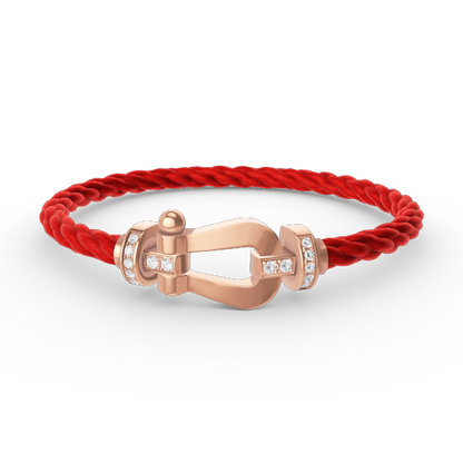 [Rose Tomorrow]FORCE LARGE HORSESHOE HALF DIAMOND BRACELET ROSE GOLD