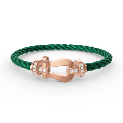 [Rose Tomorrow]FORCE LARGE HORSESHOE HALF DIAMOND BRACELET ROSE GOLD