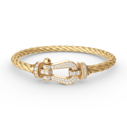 [Rose Tomorrow]FORCE LARGE HORSESHOE FULL DIAMOND BRACELET GOLD