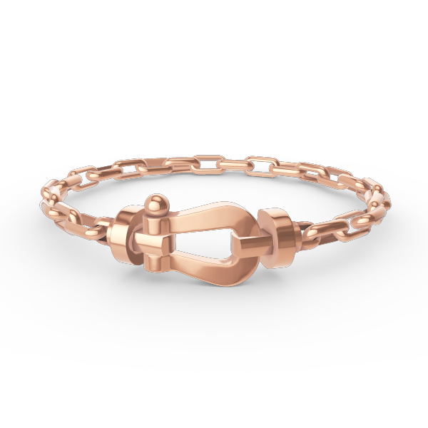 [Rose Tomorrow]FORCE LARGE HORSESHOE CLASP  METAL BRACELET