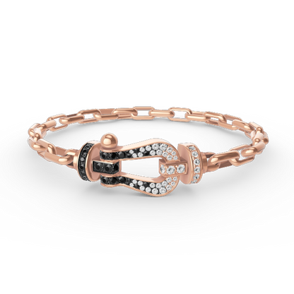 [Rose Tomorrow]FORCE LARGE HORSESHOE CLASP  METAL BRACELET