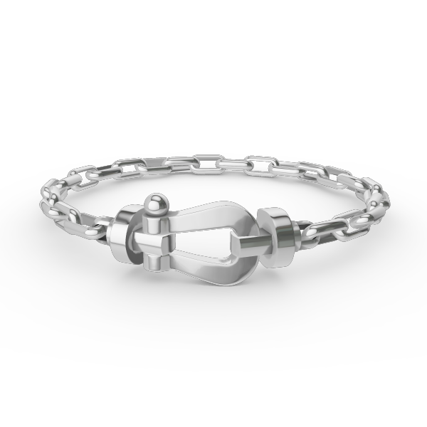 [Rose Tomorrow]FORCE LARGE HORSESHOE CLASP  METAL BRACELET