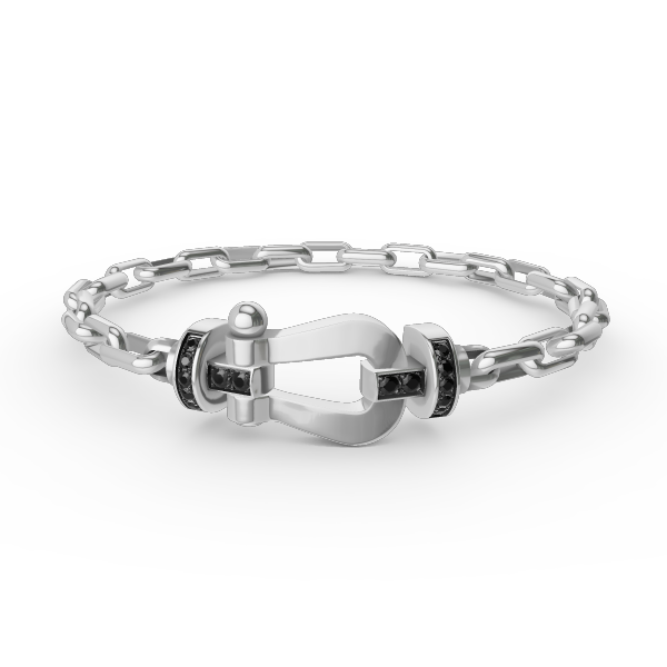 [Rose Tomorrow]FORCE LARGE HORSESHOE CLASP  METAL BRACELET