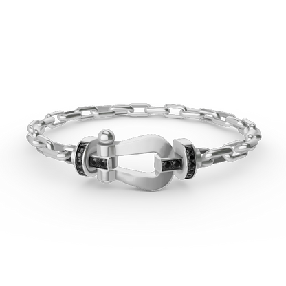 [Rose Tomorrow]FORCE LARGE HORSESHOE CLASP  METAL BRACELET