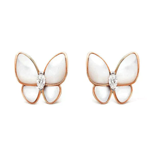 [Rose Tomorrow]BUTTERFLY MOP DIAMOND EARRINGS