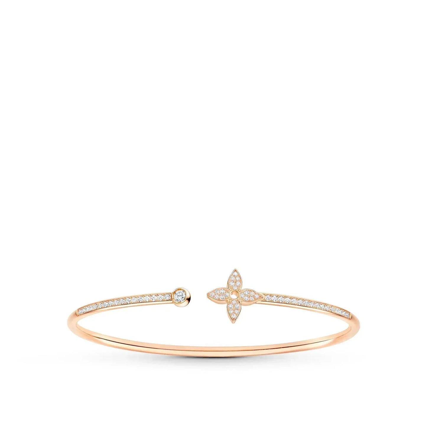 [Rose Tomorrow] IDYLLE PINK GOLD OPEN BRACELET DIAMOND PAVED