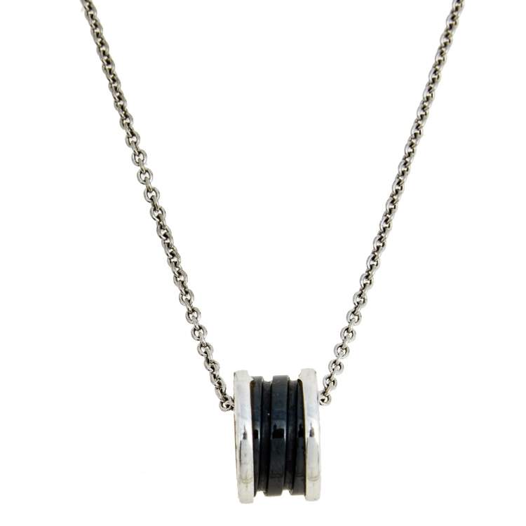 [Rose Tomorrow]ZERO 1 BLACK CERAMIC SILVER NECKLACE