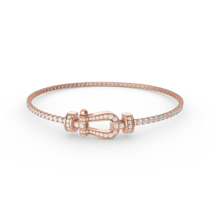 [Rose Tomorrow]FORCE  HORSESHOE  DIAMOND TENNIS BRACELET