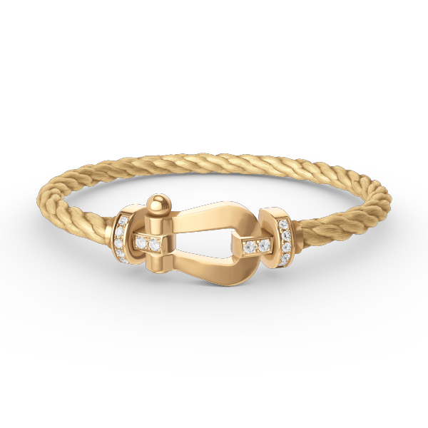 [Rose Tomorrow]FORCE LARGE HORSESHOE HALF DIAMOND BRACELET GOLD