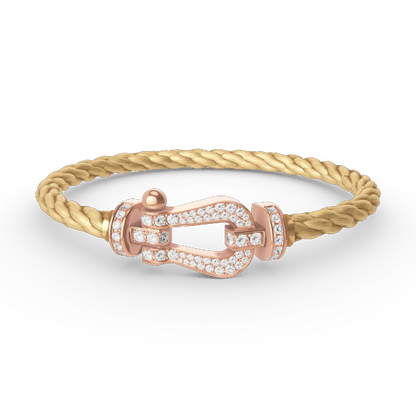 [Rose Tomorrow]FORCE LARGE HORSESHOE FULL DIAMOND BRACELET ROSE GOLD