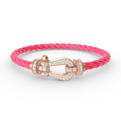 [Rose Tomorrow]FORCE LARGE HORSESHOE FULL DIAMOND BRACELET ROSE GOLD